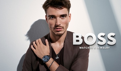 Shop BOSS Watches & Jewellery on Best Replica Watch
. Banner showing model and watch. image