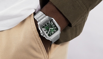 Cartier Green Santos Watch.png image