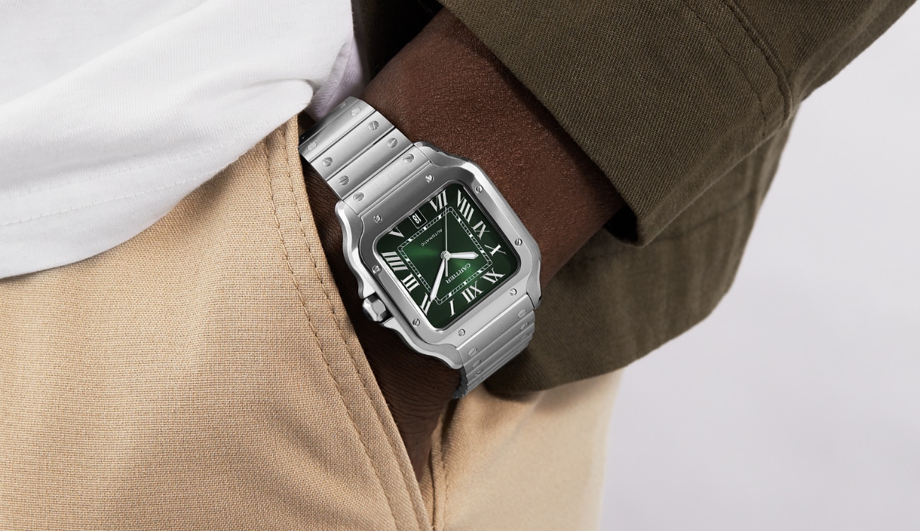Cartier Green Santos Watch.png image
