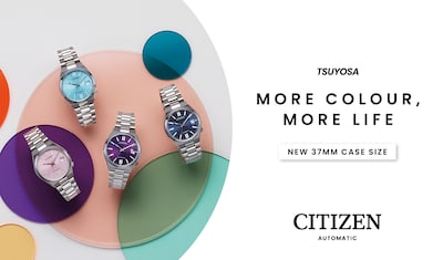 Tsuyosa - More Colour, More Life - New 37mm case size - Citizen Automatic image