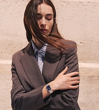 Tissot model wearing ladies Tissot watch image