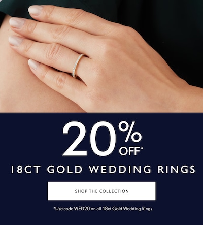 20% off 18ct gold wedding rings image