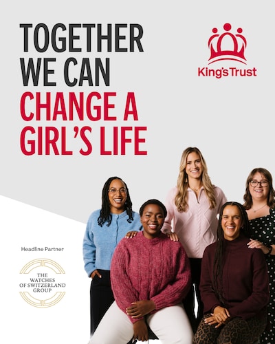 Goldsmiths, as part of the Watches of Switzerland Group supports The King's Trust, Change A Girl's Life Campaign image