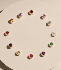 Shop Birthstone Jewellery on Goldsmiths. Campaign imagery showing all month birthstones image