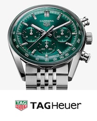 TAG Heuer Carrera Chronograph 41mm Mens Watch Green watch with Brand logo image