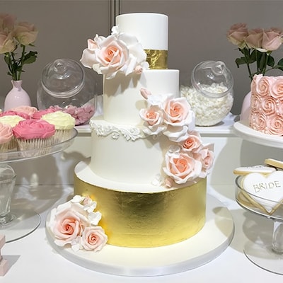 Cascading Rose Cake image
