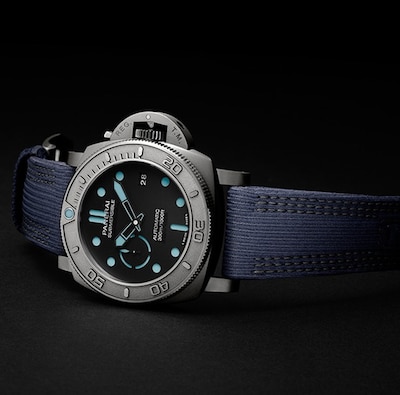 Panerai Mike Horn edition watch Panerai’s Mike Horn edition watch uses recycled titanium and recycled plastic image