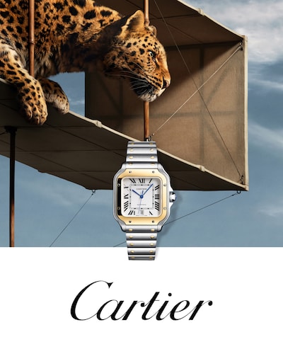 Cartier Santos Watch with Cartier logo image