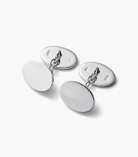 Sterling Silver Oval Cufflinks image