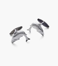 Sterling Silver Salmon Cufflinks image