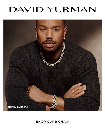 Michael B Jordan wearing David Yurman jewellery for Fathers Day campaign image