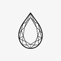 Pear shape engagement ring illustration image