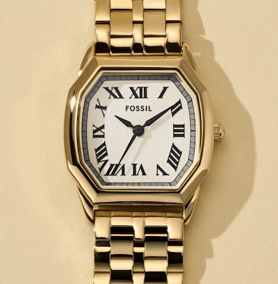 Image of Fossil Harlow Three-Hand Gold-Tone Stainless Steel Ladies Watch MPN: image