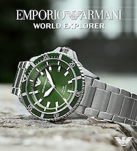 Emporio Armani Sea Explorer Text with Image of Green dial watch image