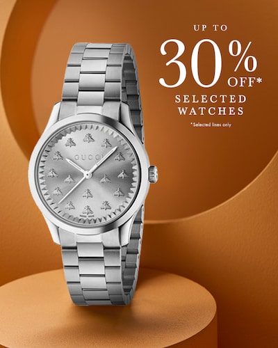 Up to 30% Off Selected Watches. Tap to Shop. Selected Lines Only image