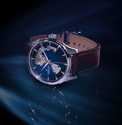 Hamilton Jazzmaster Open Heart 40mm Mens Watch Blue image