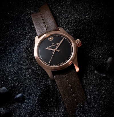 Image of Hamilton Odyssey watch. Created in collaboration with Christopher Nolan and inspired by
The Odyssey, this limited Hamilton timepiece translates mythology into watchmaking. image