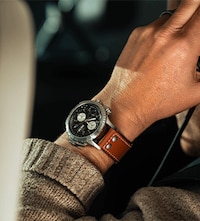 Image of Men wearing Hamilton watch image
