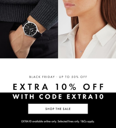 An Extra 10% Selected Watches and Jewellery using Code EXTRA10 image