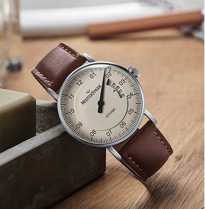 meistersinger vintago watch collection 2020 at mappin & webb image