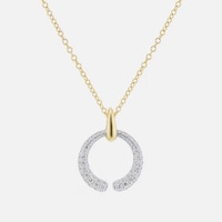 Image of Libretto necklace in diamond and yellow gold image