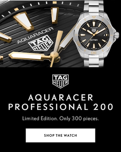 Image of TAG Heuer Aquaracer Professional 200 Solargraph Limited Edition 40mm Mens Watch Black with TAG Heuer Logo - Aquaracer Professional 200 - Limited Edition. Only 300 Pieces image