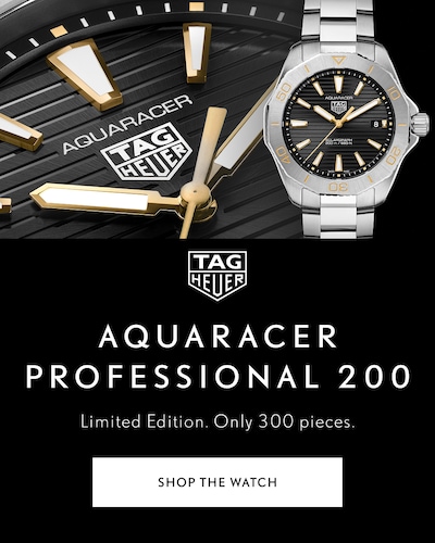 Image of TAG Heuer Aquaracer Professional 200 Solargraph Limited Edition 40mm Mens Watch Black with TAG Heuer Logo - Aquaracer Professional 200 - Limited Edition. Only 300 Pieces - Shop The Watch image