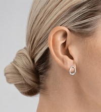 Georg Jensen Silver Earrings on model image