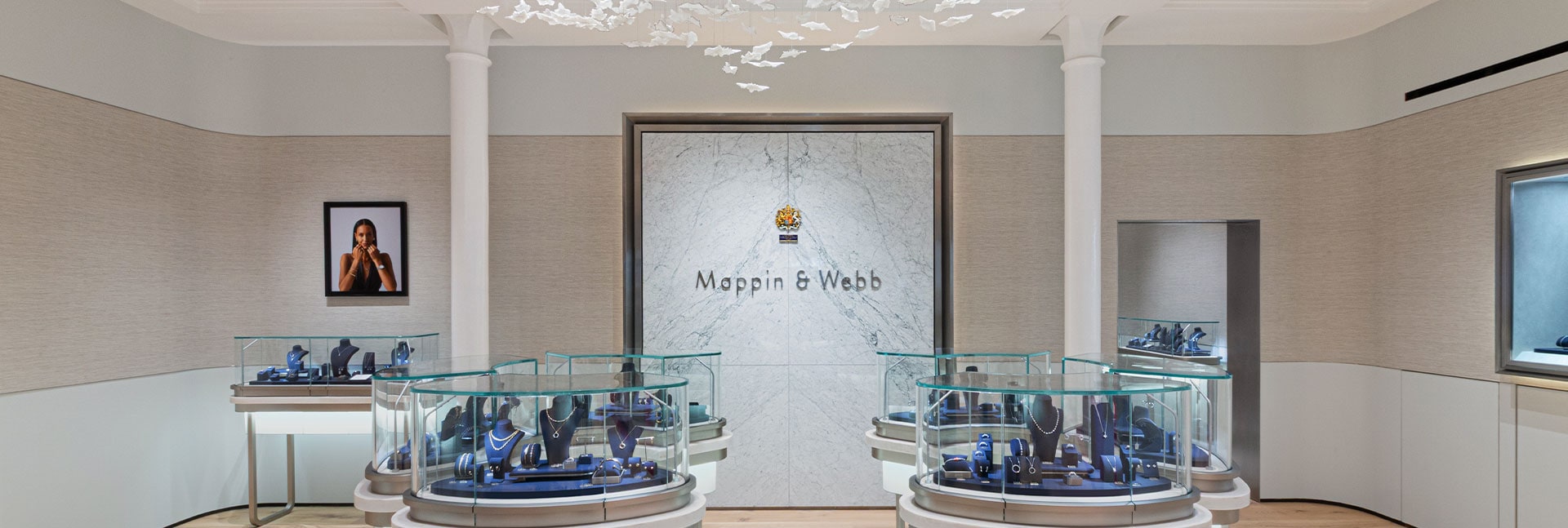 Interior of Mappin & Webb's new Jewellery Showroom, located in Manchester image