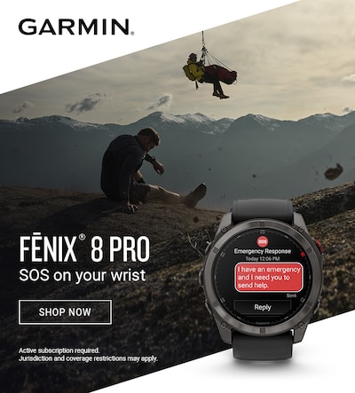 Garmin Fenix 8 Pro - Sos on your wrist - shop now - Active subscription required. Jurisdiction and coverage restrictions may apply. image