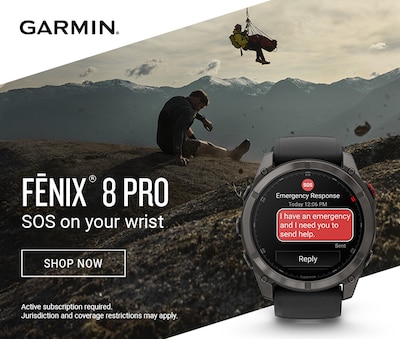 Garmin - Felix 8 Pro - SOS on your wrist - shop now - Acitve subscription required. Jurisdiction and coverage restrictions may apply. image