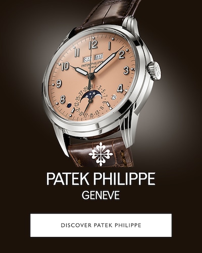 Patek Philippe Watch with Patek Philippe logo and text Discover Patek Philippe image