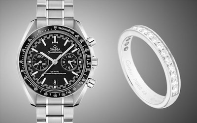 Omega watch and Cartier Ring Images image