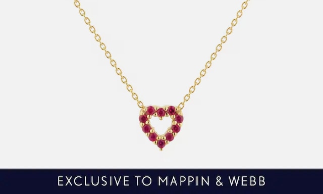 Roberto Coin Tiny Treasures collection - Ruby double sided heart pendant image