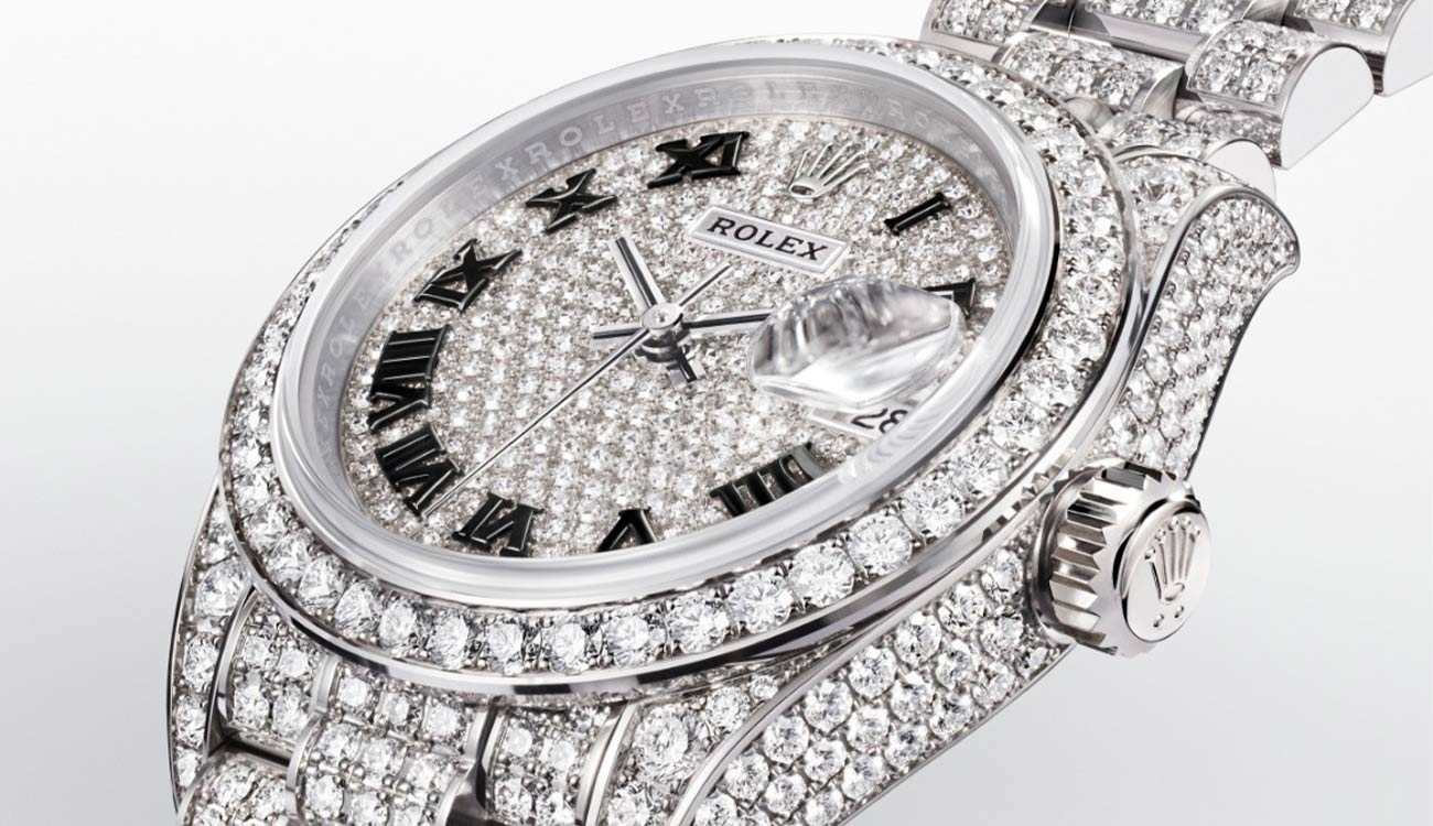 rolex watches calibre diamond set image