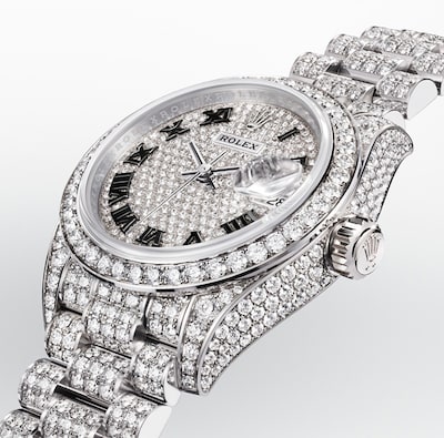 rolex watches calibre diamond set image
