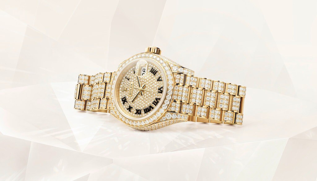 rolex lady date just diamond set image