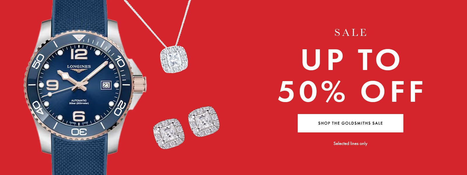 Sale Up To 50% Off - Shop the Goldsmiths Sale - Selected lines only banner image