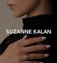 Suzanne Kaplan campaign image showing gemstone jewellery. Tap to shop image