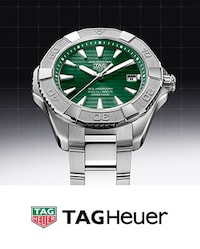 TAG Heuer Aquaracer with green dial. Tap to shop all tag heuer watches image