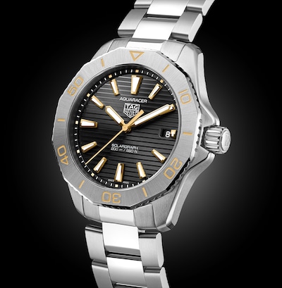 Image of TAG Heuer Aquaracer Professional 200 Solargraph Limited Edition 40mm Mens Watch Black image