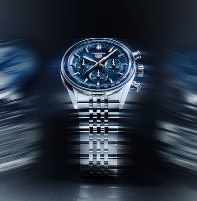 Image of TAG Heuer Carrera Chronograph 41mm Mens Blue Watch image