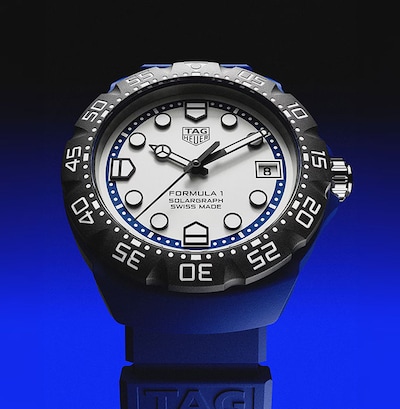 Image of TAG Heuer Blue Dial Solargraph watch image