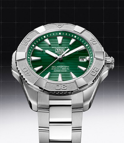 TAG Heuer Aquaracer Professional 200 Solargraph Watch Green. Tap to shop all Aquaracers image
