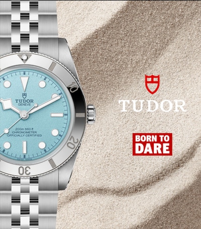 Tudor Lagoon Blue Watch with Tudor and Born To Dare logo image