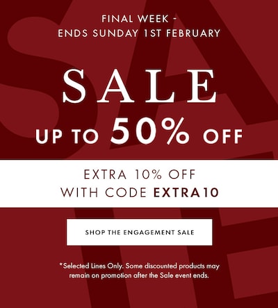 Final Week of Engagement Ring Sale and an Extra 10% Off with Code EXTRA10 image