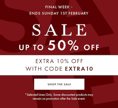 Final Week of Sale and an Extra 10% Off with Code EXTRA10 image