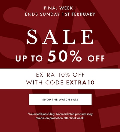 Final Week of Sale - Extra 10% Off Selected Lines image