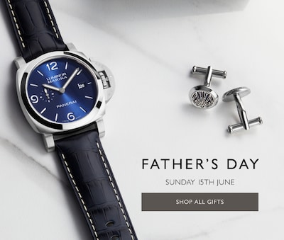 Watches of Switzerland Fathers day with Panerai Watch and Mont Blanc Cufflinks image