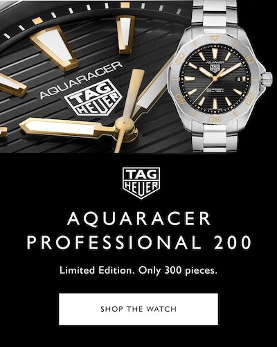 Image of TAG Heuer Aquaracer Professional 200 Solargraph Limited Edition 40mm Mens Watch Black with TAG Heuer Logo - Aquaracer Professional 200 - Limited Edition. Only 300 Pieces - Shop The Watch image